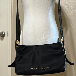 Vintage 90s Style Tommy Hilfiger Black Crossbody Purse